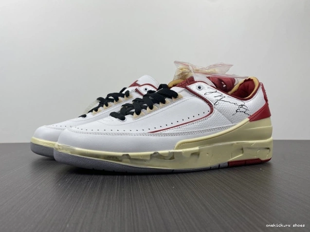 Rep White 2 Off-White Jordan DJ4375-106 Low Red Retro SP 0610